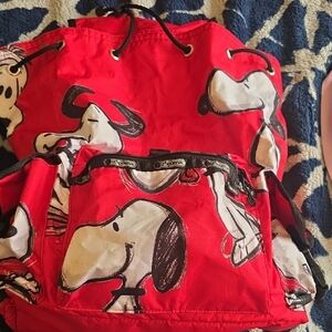 Lesportsac Red Snoopy Backpack